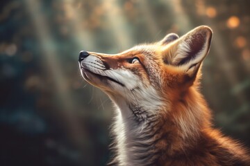 Sun-lit fox