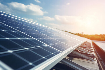 Service engineer checking solar cell on the roof for maintenance if there is a damaged part, Engineer worker install solar panel, Clean energy concept