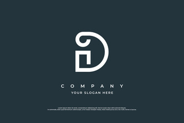 Initial Letter ID Logo Design Vector