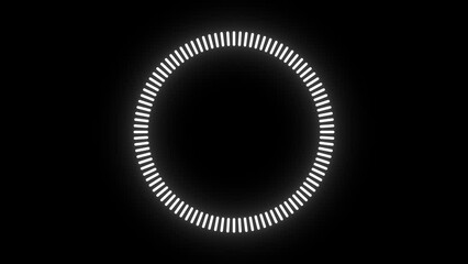 Circle percentage diagram (meter) from 0 to 100, user interface (UI) or infographic - indicator of loading status. Loading indicator in the form of a pie chart, animation of the loading process