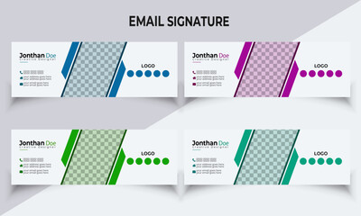 Email Signature corporate company simple template  Business card stationery information  presentation template  text communication concept printed professional