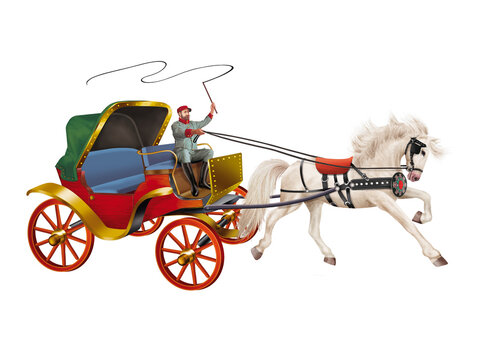 cheval, cal&egrave;che, voiture, mill&eacute;sime, chariot, transport, vieux, antique, isol&eacute;, roue, r&eacute;tro, carrosse, voyage, v&eacute;hicule, carriole, fauteuil roulant, blanc, boghei, silhouette, vecteur, animal, illustr