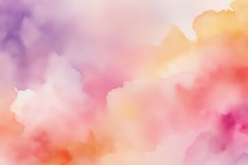 purple magenta pink peach coral orange yellow beige white abstract watercolor art background light texture