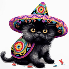 Cute pets in festive costumes 