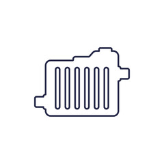 car radiator icon in line design