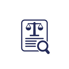 legal document search icon on white