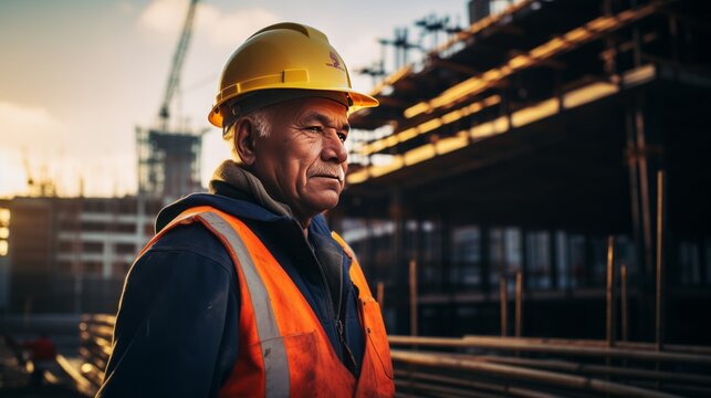 construction banksman monitoring a crane lift, emphasizing their role as a safety expert,construction site
