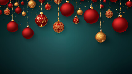 Fototapeta na wymiar christmas baubles decoration background 