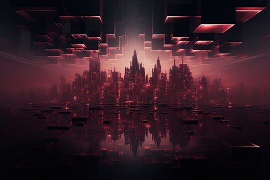 futuristic city , dystopian future