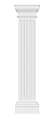 Marble antique columns and pillars of roman and greek architecture elements. Png transparency	