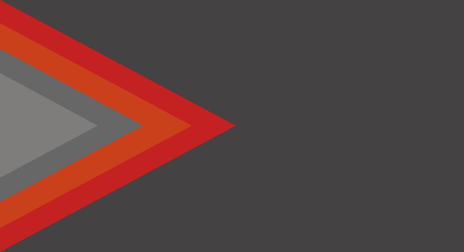 Dark gray background with a red orange arrow corner for web banners.