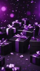 Colorful gift boxes Black Friday sale