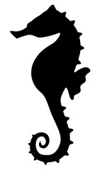 年賀状素材 辰年 タツノオトシゴ シルエット