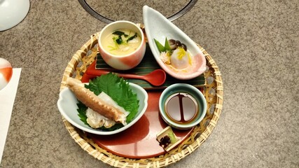 Fototapeta na wymiar Crab sashimi, Japanese food