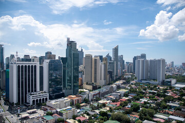 Naklejka premium Skyline of Makati area in Manila