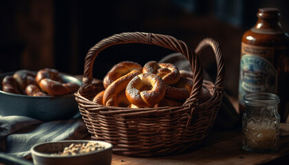 A homemade gourmet dessert, a sweet indulgence for unhealthy eating generated by AI