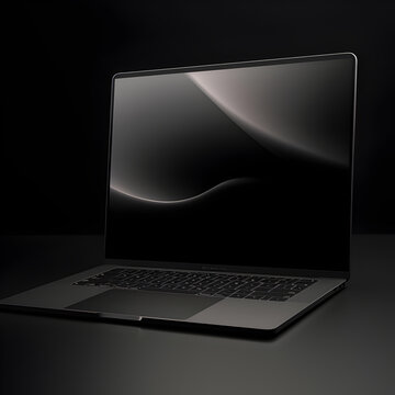 Aesthetic closed MacBook, minimalist, like a mockup set, product photography.