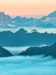 landscape with fog