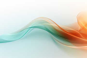 Wavy modern abstract blue and orange background,