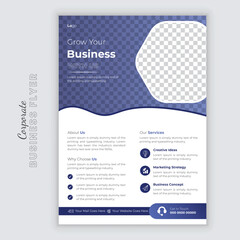 Corporate business poster print template, Modern corporate flyer design