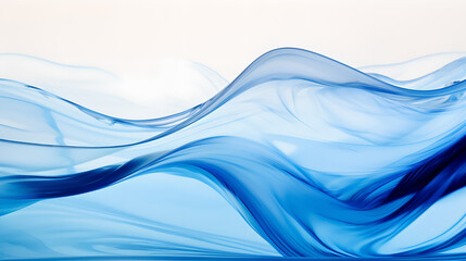 Blue Serenity Waves - Abstract Fluid Art, Generative AI
