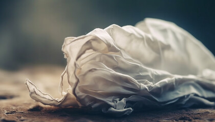 Obraz premium Levitation motion, wet sheet, sand wave freshness in food decoration generated by AI