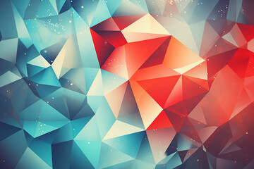 Obraz premium Bright multicolored geometric background with rhombuses,trilaterals