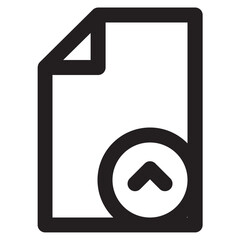 Icon of upload file with arrow
