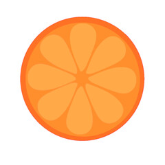 Sliced orange fruit illustration