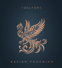 Asian traditional phoenix pattern ancient Chinese phoenix	
