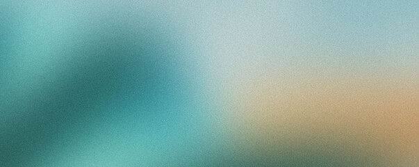 soft blue teal gold white , grainy noise grungy spray texture color gradient rough abstract retro vibe background template , empty space shine bright light and glow