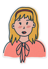 Illustration logo personnes stickers visage