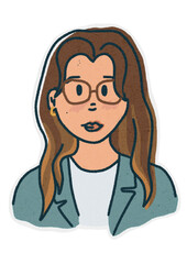 Illustration logo personnes stickers visage