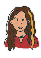 Illustration logo personnes stickers visage