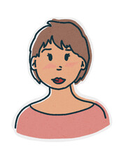 Illustration logo personnes stickers visage