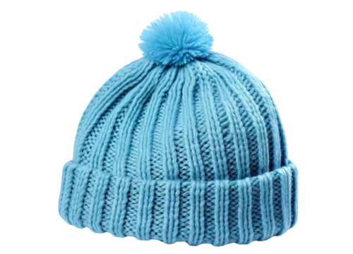 Stylish knitted hat cut out