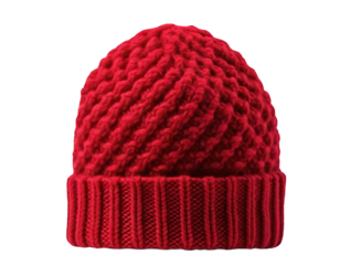 Stylish knitted hat cut out