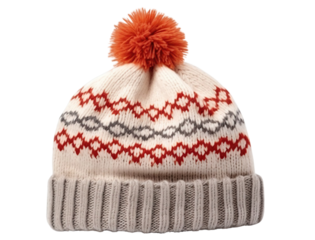 Stylish knitted hat cut out