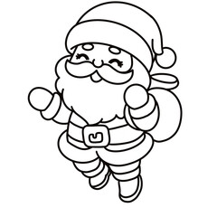 santa claus cartoon coloring page 