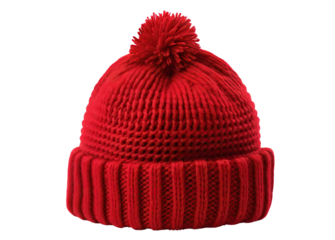 Stylish knitted hat cut out