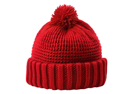 Stylish knitted hat cut out