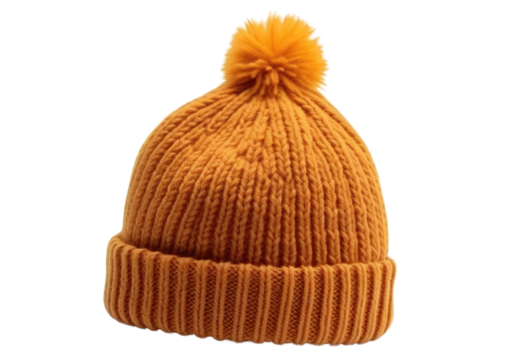 Stylish knitted hat cut out
