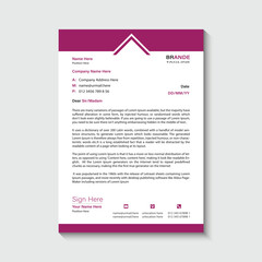 modern and business letterhead design template