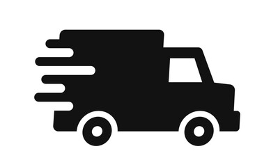 Delivery truck icon. Truck icon. Fast delivery sumbol. Shipping delivery truck on white background.