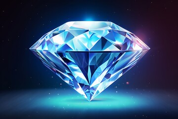 Brilliant anniversary poster with diamond or gem stone