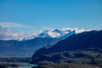 Snow capped mountains in Pagagonia.