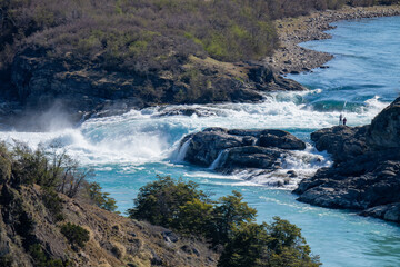 Fototapeta na wymiar baker river falls in chili