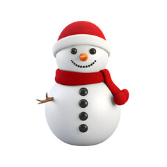 3d snowman, cute Christmas elements decoration