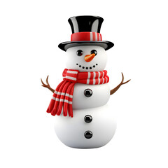3d snowman, cute Christmas elements decoration