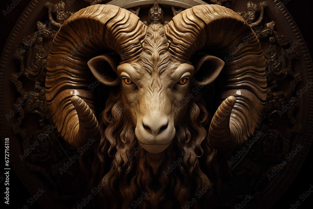 Wall mural aries zodiac sign created by generative ai